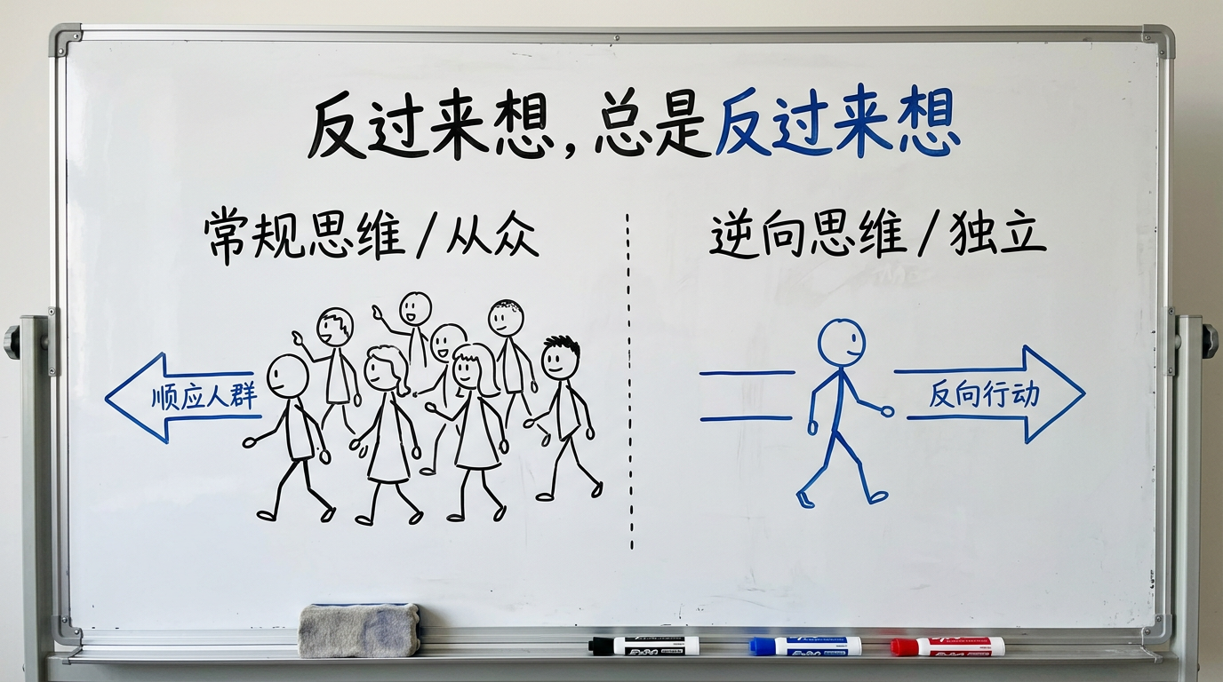 逆向思维对比图